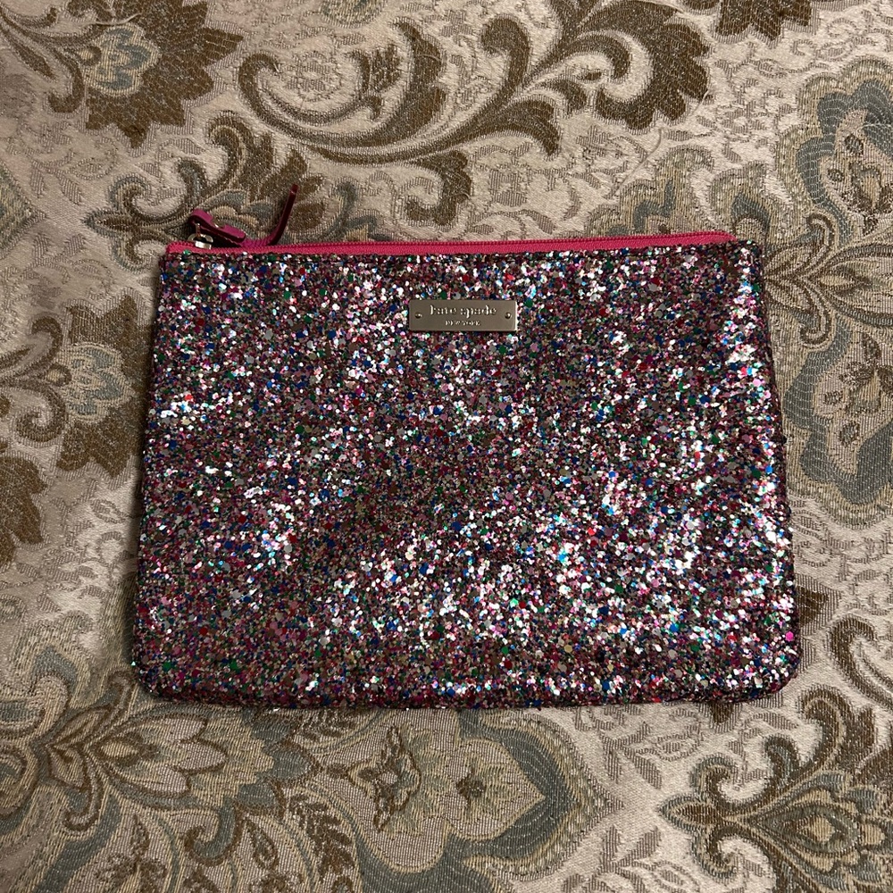 Kate Spade glitter pouch
